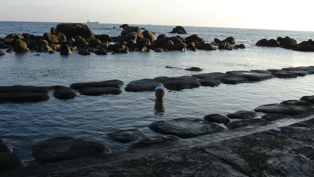 まち旅（旅行、観光）で訪れた北海道函館市・水無海浜温泉