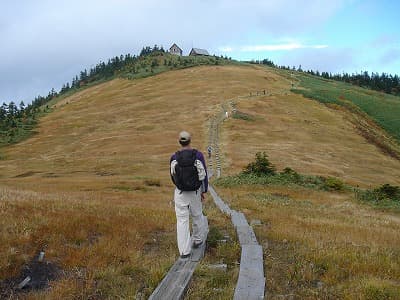 駒ノ小屋と登山道