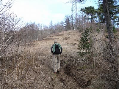 登山道は鉄塔が多い