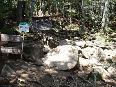 登山道にある押手川