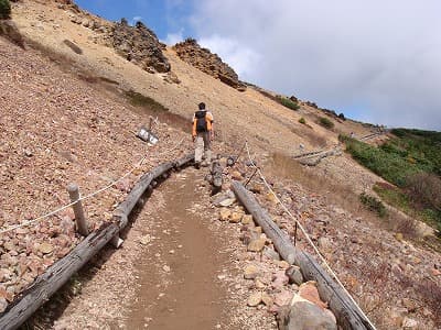 戻りの登山道