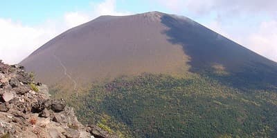 旅行で訪れた観光名所、浅間山