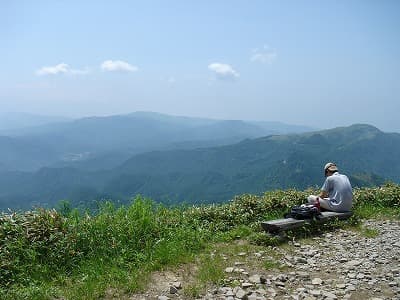 山々を遠望