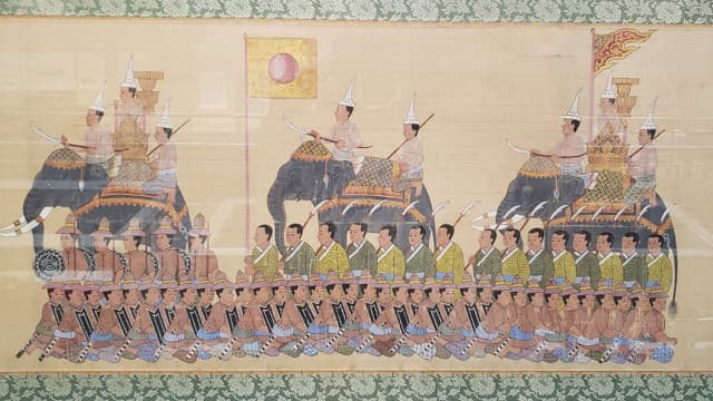 タイ・アユタヤの日本人義勇軍行進図