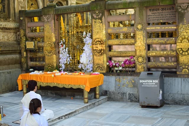 インド・ブッダガヤの旅行で訪れた観光名所、マハーボディー寺院（ブッダガヤ大菩提寺）