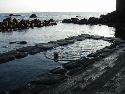 北海道函館市の旅行で訪れた観光名所、水無海浜温泉