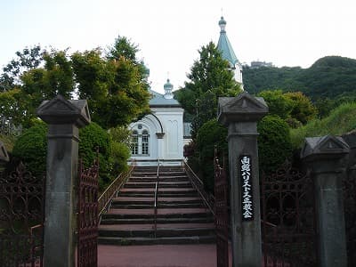 北海道函館市のまち旅（旅行、観光）で見つけた、函館ハリストス正教会