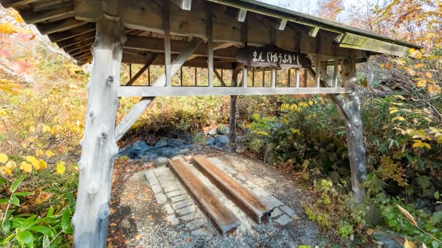 青森県青森市の旅行で訪れた観光名所、酸ヶ湯温泉のまんじゅうふかし