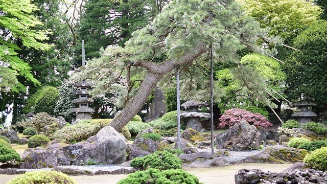 青森県弘前市の旅行で訪れた観光名所、瑞楽園の枯池