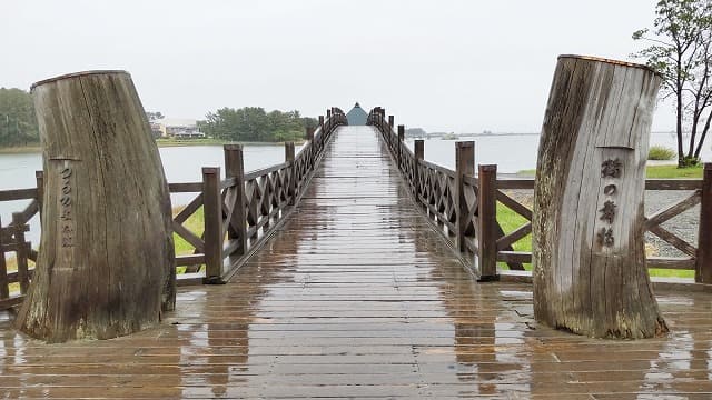 青森県北津軽郡の旅行で訪れた観光名所、鶴の舞橋