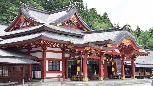 岩手県盛岡市の旅行で訪れた観光名所、盛岡八幡宮