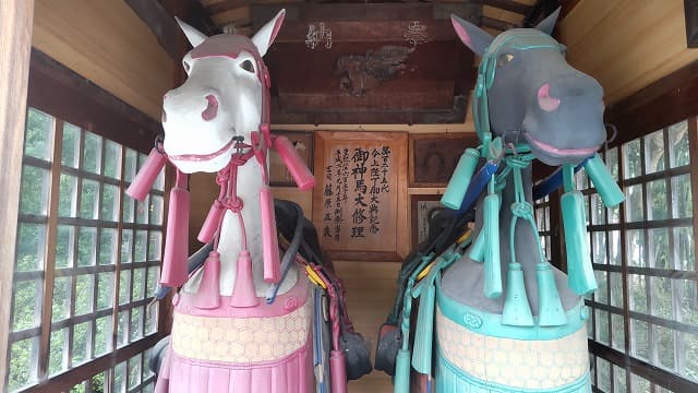 岩手県盛岡市の旅行で訪れた観光名所、盛岡八幡宮御神馬