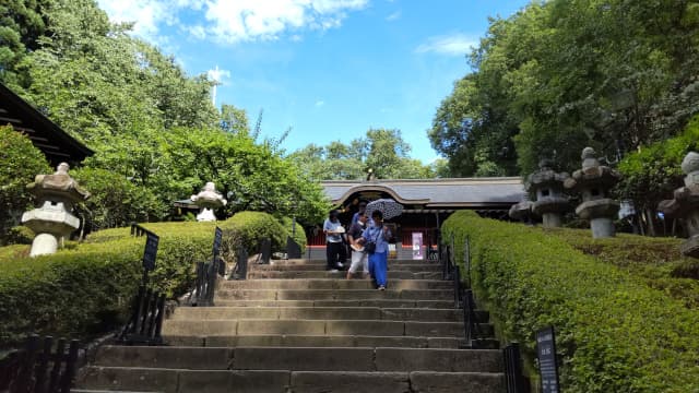 宮城県仙台市の旅行で訪れた観光名所、瑞鳳殿の石燈籠