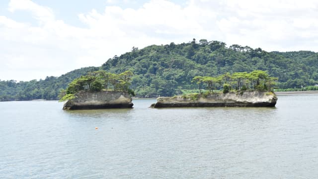 宮城県宮城郡の旅行で訪れた観光名所、日本三景松島の双子島