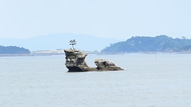 宮城県宮城郡の旅行で訪れた観光名所、日本三景松島の千貫島