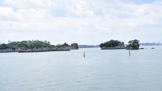 宮城県宮城郡の旅行で訪れた観光名所、日本三景松島の材木島