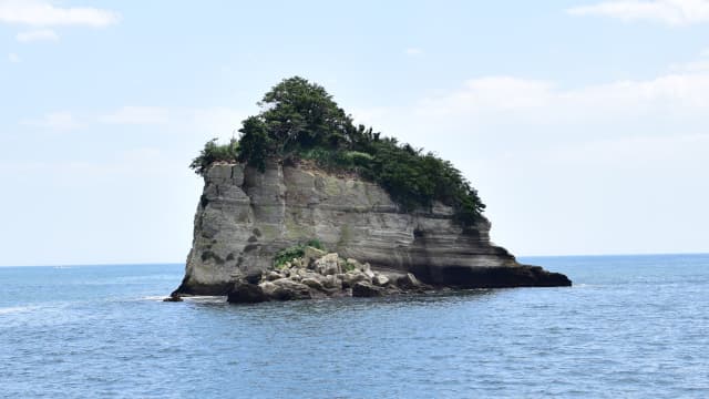 宮城県宮城郡の旅行で訪れた観光名所、日本三景松島の水島