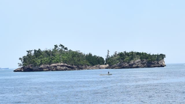 宮城県宮城郡の旅行で訪れた観光名所、日本三景松島の船入島