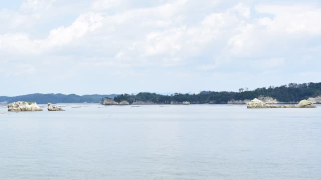 宮城県宮城郡の旅行で訪れた観光名所、日本三景松島の屏風島と犬島