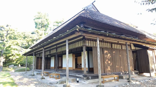 秋田県秋田市の旅行で訪れた観光名所、如斯亭庭園主屋