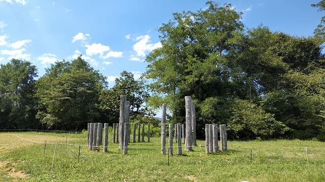 秋田県鹿角市の旅行で訪れた観光名所、大湯環状列石