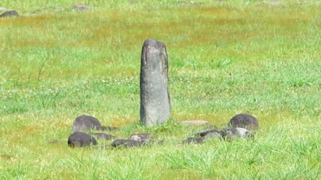 秋田県鹿角市の旅行で訪れた観光名所、大湯環状列石＿日時計状組石