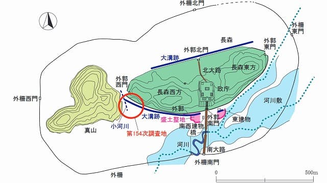 秋田県大仙市の旅行で訪れた観光名所、払田柵跡