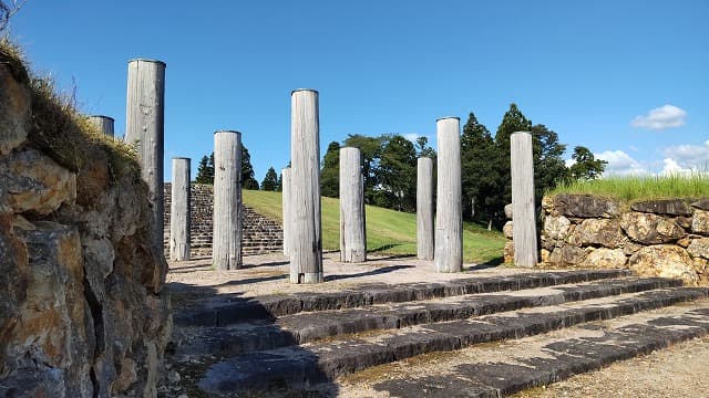 秋田県大仙市の旅行で訪れた観光名所、払田柵跡＿外郭南門