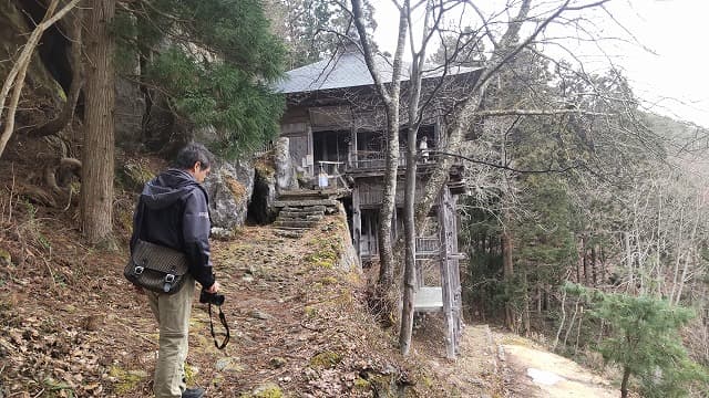 福島県大沼郡の旅行で訪れた観光名所、左下観音参道