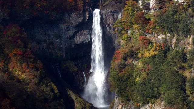 栃木県日光市の旅行で訪れた観光名所、華厳瀑