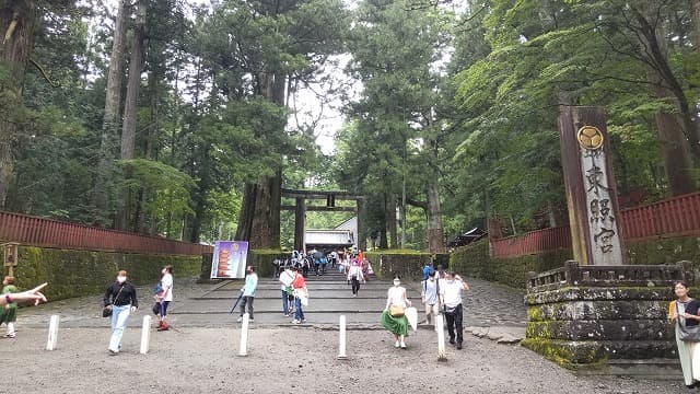 栃木県日光市の旅行で訪れた観光名所、日光東照宮参道