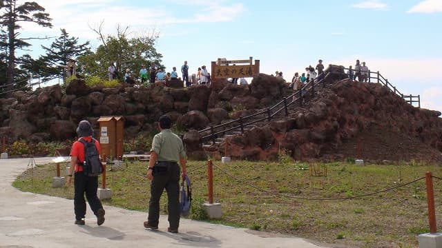 群馬県利根郡の旅行で訪れた観光名所、天空の足湯