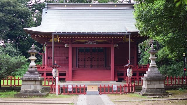 埼玉県川越市の旅行で訪れた観光名所、川越城跡の三芳野神社