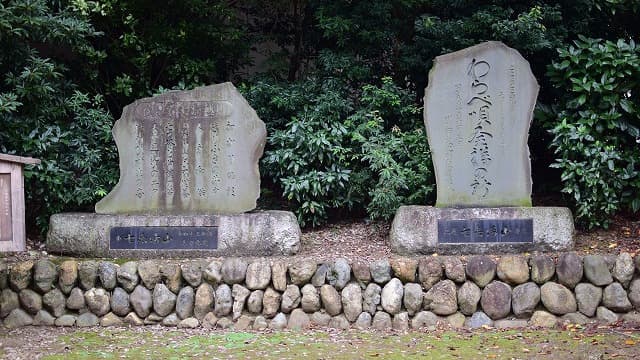 埼玉県川越市の旅行で訪れた観光名所、川越城跡の童歌発祥の碑