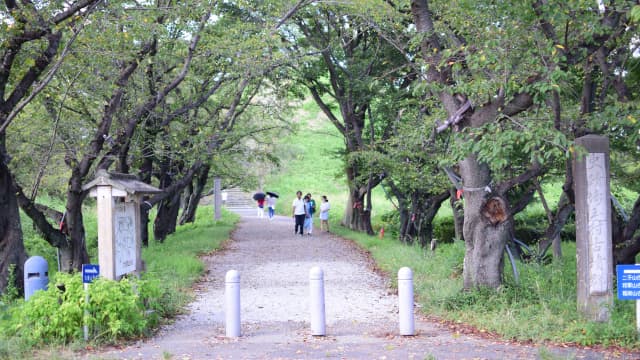 埼玉県行田市の旅行で訪れた観光名所、石田堤