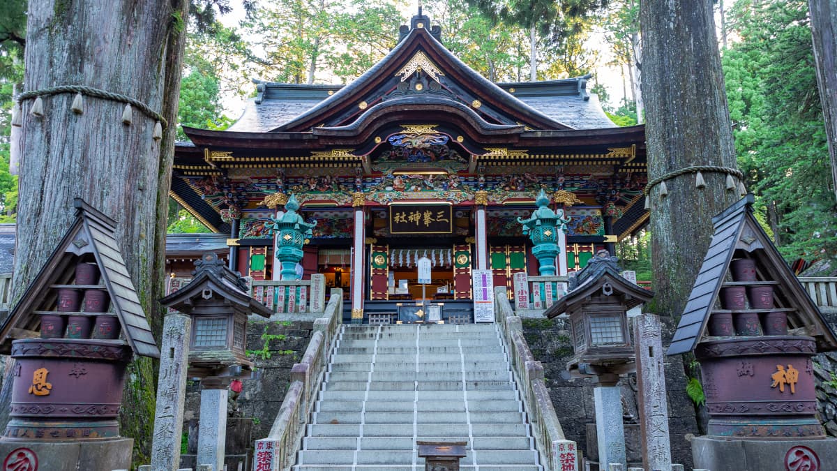 埼玉県秩父市の旅行で訪れた観光名所、三峯神社