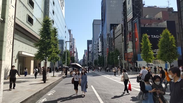 東京都中央区の銀座歩行者天国