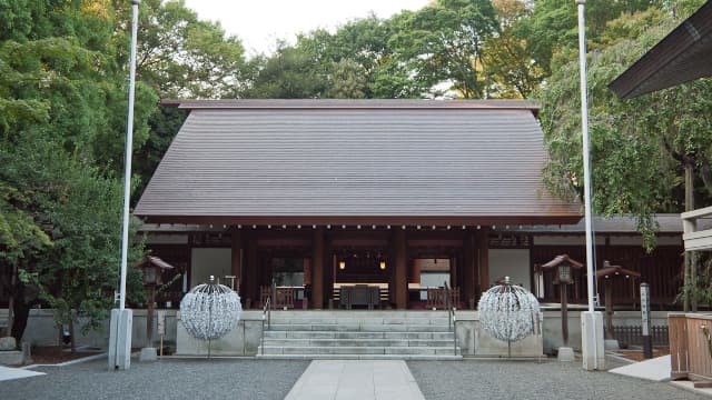 東京都港区の乃木神社拝殿