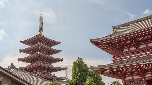 東京都台東区の浅草寺五重塔