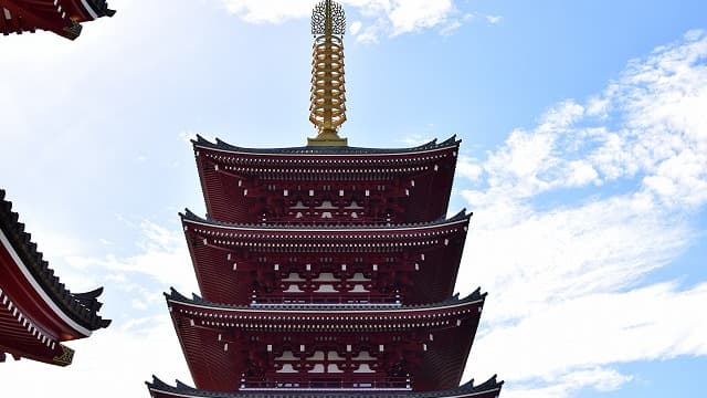 東京都台東区の浅草寺五重塔