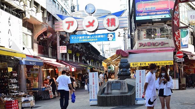 東京都台東区の旅行で訪れた観光名所、アメヤ横丁