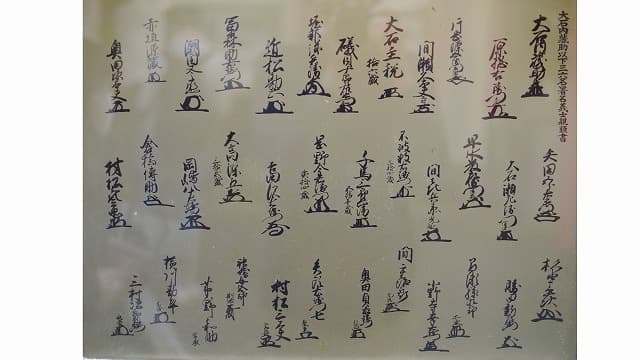 東京都墨田区の本所松坂町公園（吉良上野介邸跡）赤穂浪士署名