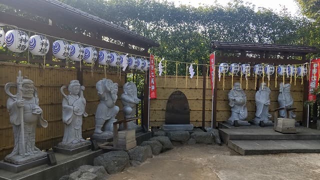 東京都中野区の旅行で訪れた観光名所、沼袋氷川神社の中野七福神