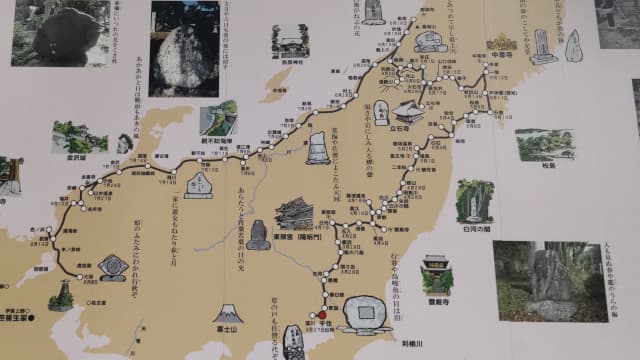 東京都足立区の奥の細道行程図