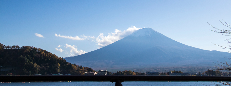 山梨県の旅行で訪れた観光名所、富士山と河口湖