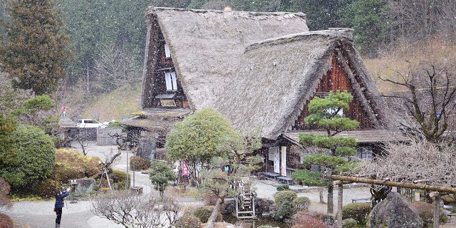 岐阜県下呂市の旅行で訪れた観光名所、下呂温泉合掌村