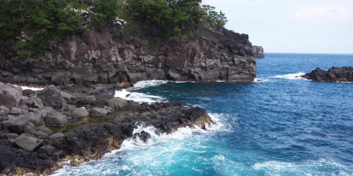 静岡県の旅行で訪れた観光名所、城ヶ崎海岸