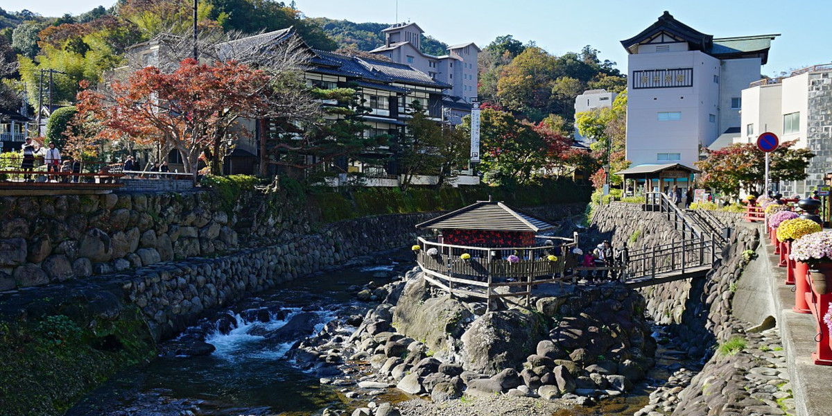 静岡県伊豆市の旅行で訪れた観光名所、修善寺温泉郷の独鈷の湯