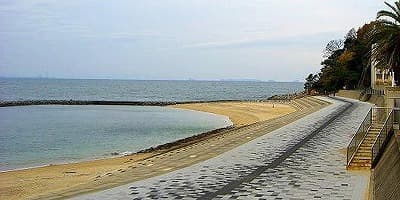 愛知県蒲郡市の旅行で訪れた観光名所、西浦海岸