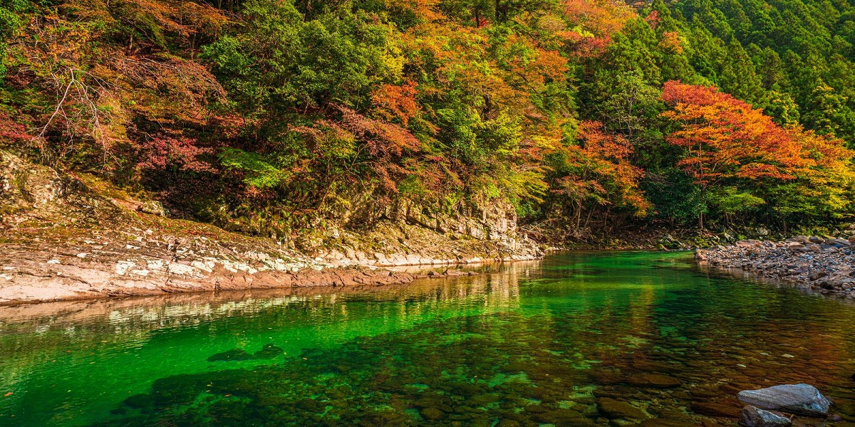 三重県名張市の旅行で訪れた観光名所、香落渓